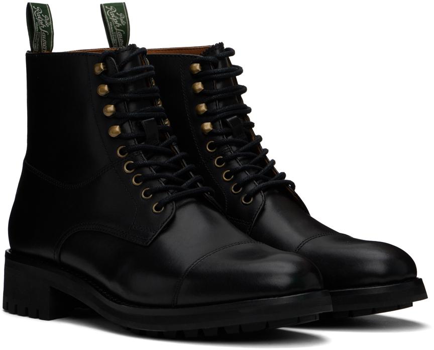 Ralph lauren lace up boots hot sale
