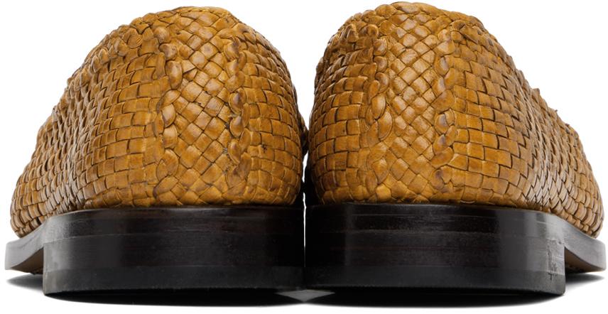 【関税込み】Marni オレンジ バスケットウーブン ローファー Marni ウーブン レザーローファー | オレンジ | FARFETCH JP