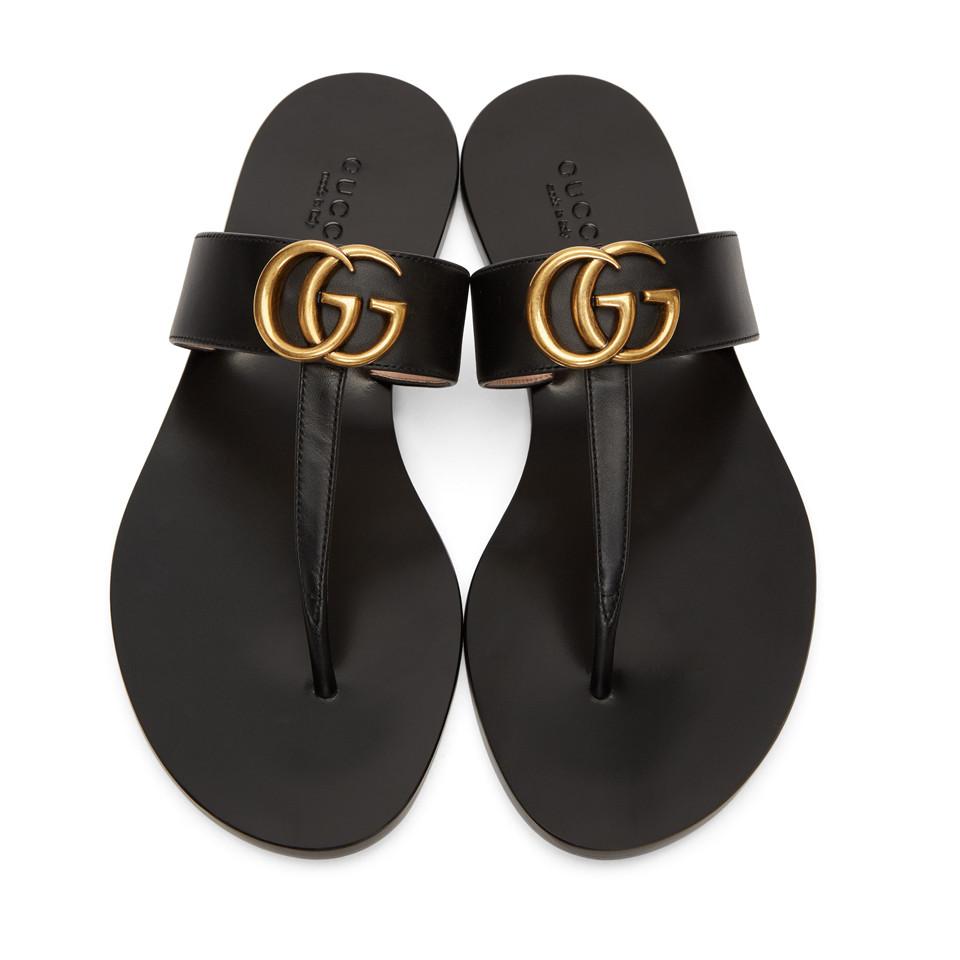 leather thong sandal gucci