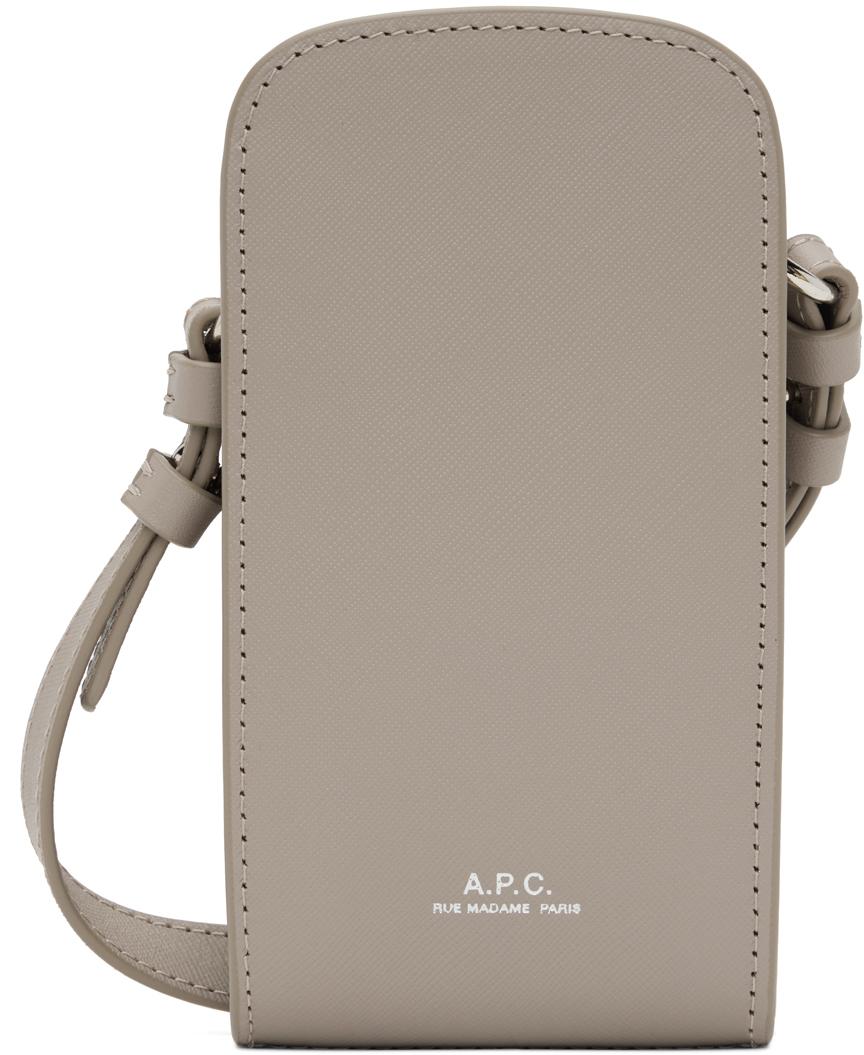 A.P.C. メンズ グレー James ポーチバッグ ポーチ & リストレット A.P.C. メンズ グレー James ポーチバッグ ポーチ & リストレット