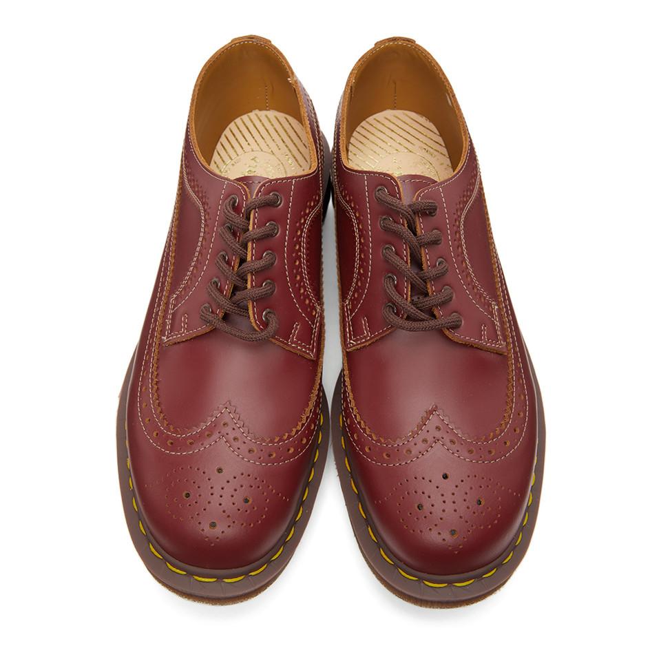 Dr. Martens Leather Burgundy Made In England 3989 Brogues in Oxblood