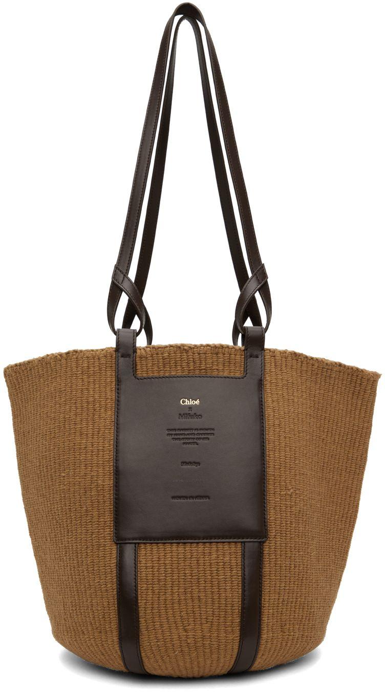 Chloé Mifuko Edition Large Basket Tote in Brown Lyst