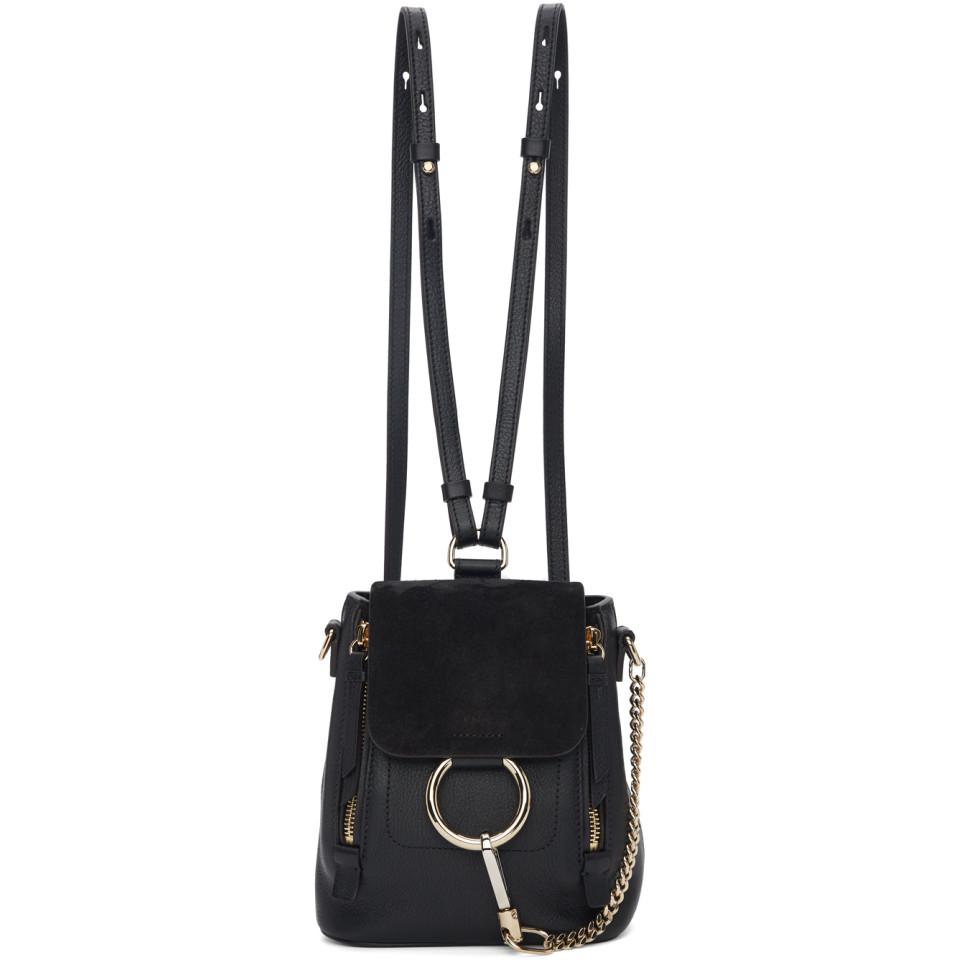 chloe black backpack