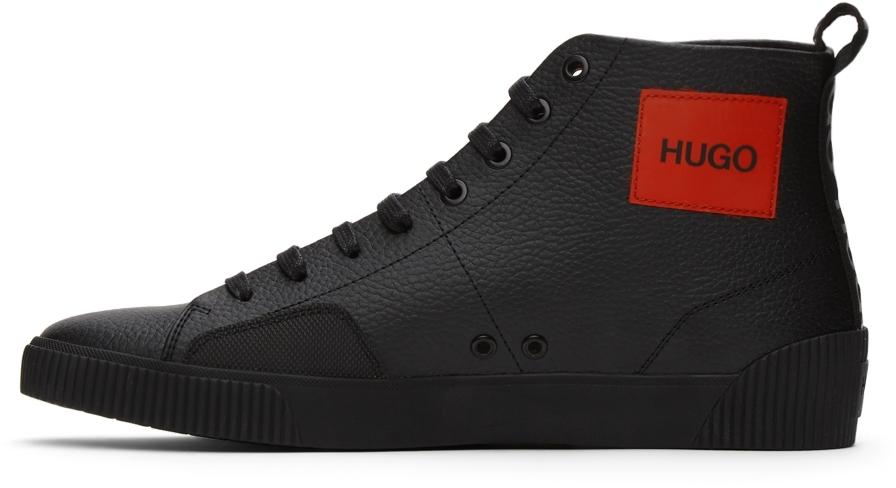 HUGO Leather Zero Sneakers in Black for 