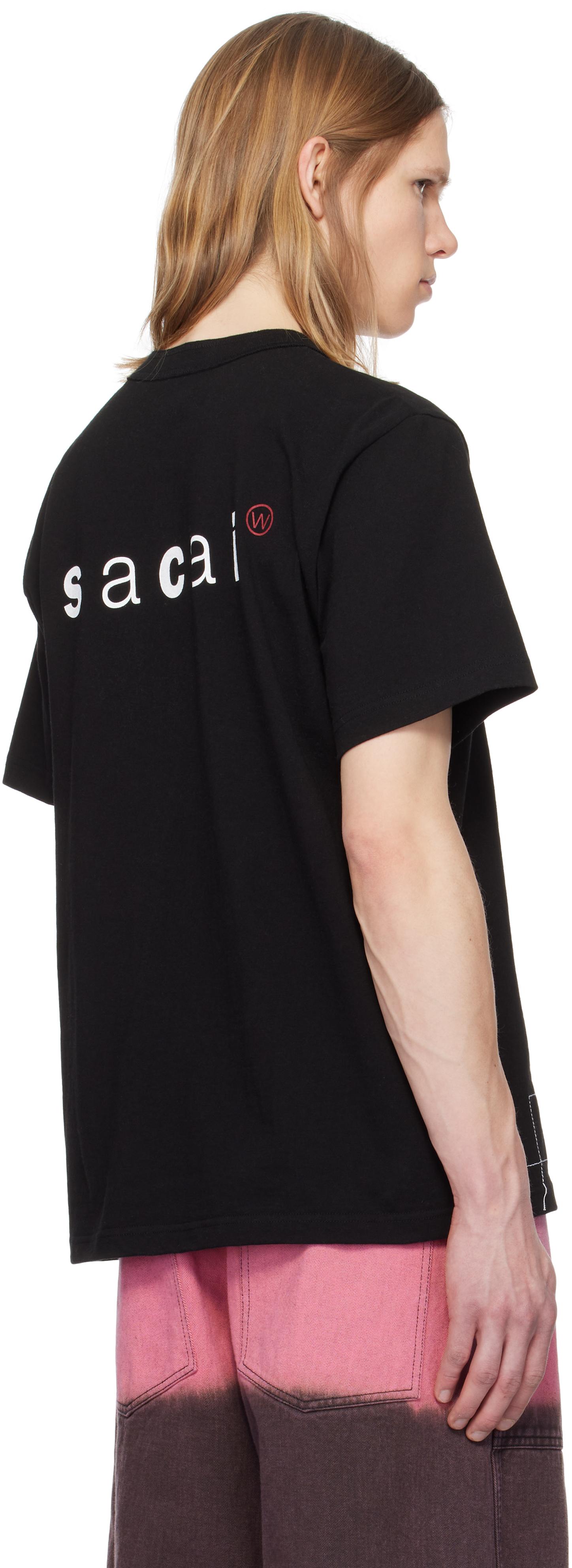 【sacai】ブラック WTAPSエディション ロゴプリント Tシャツ 美品WTAPSx sacaiプラックTシャ ツバックプリント - メルカリ