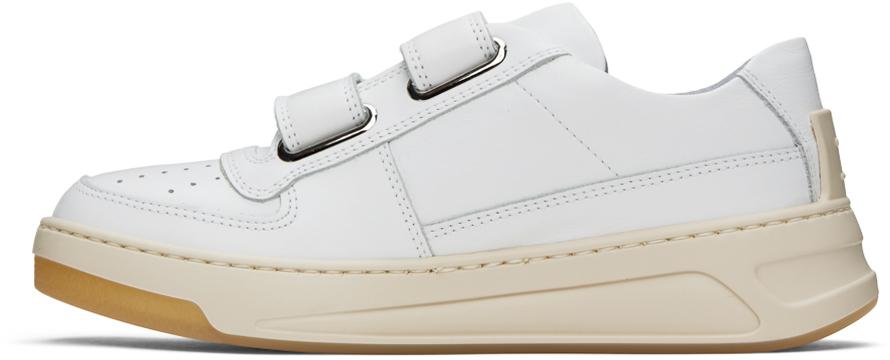 Acne Studios メンズ ブラック ホワイト ベルクロ ストラップ Acne Studios メンズ ブラック ホワイト ベルクロ ストラップ