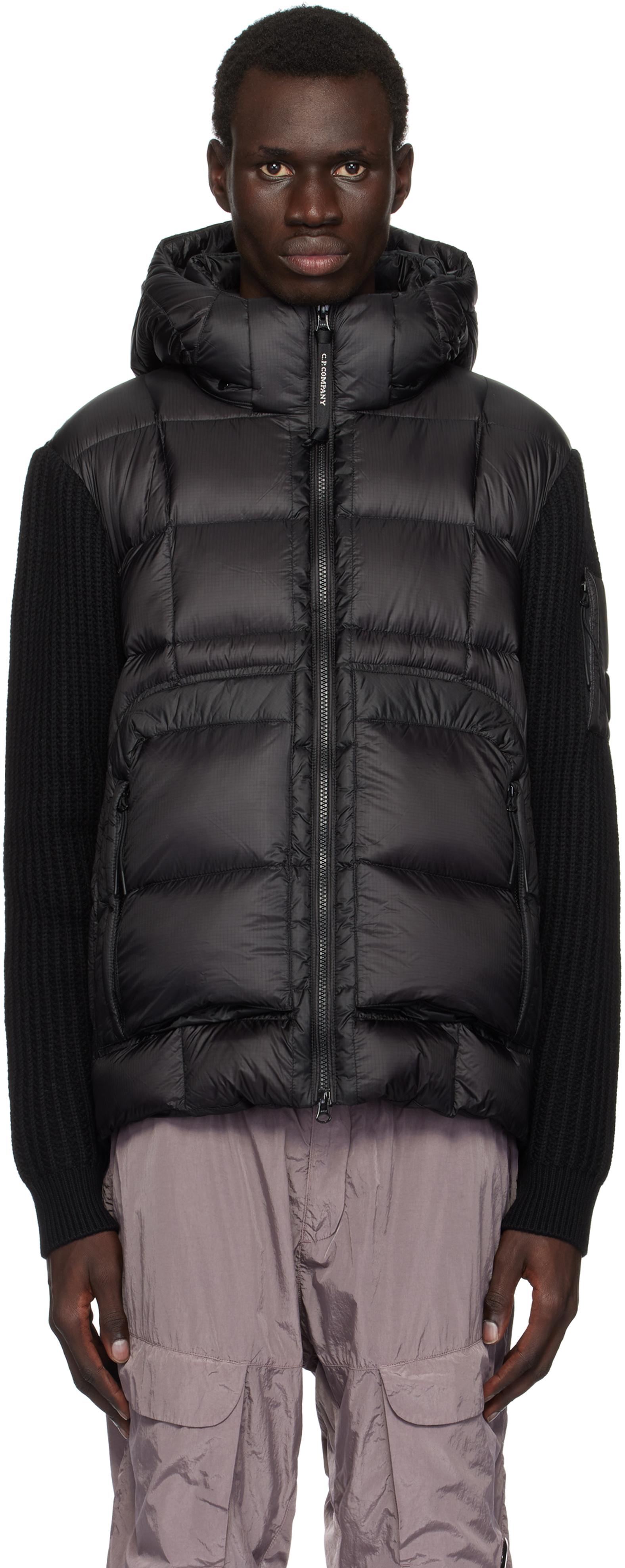 Company Merino Wool Down Quilted Jacket in Black for Men