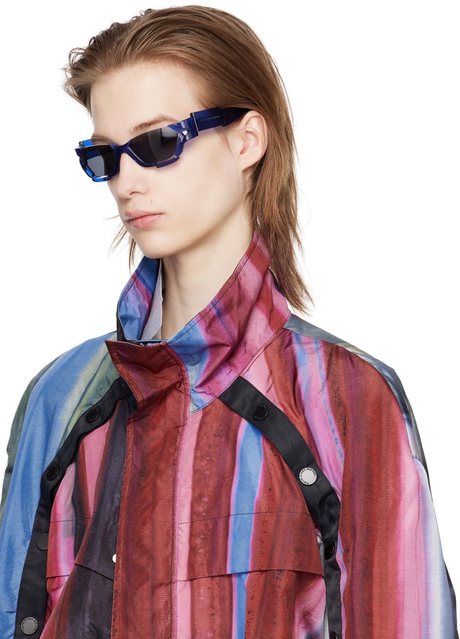 Feng Chen Wang Ssense Exclusive Deconstructed Sunglasses in Black