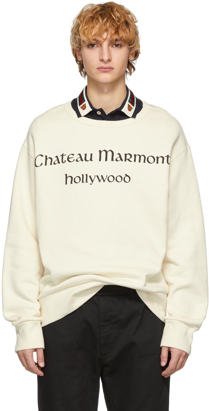 Gucci Off-white 'chateau Marmont' Sweatshirt for Men | Lyst