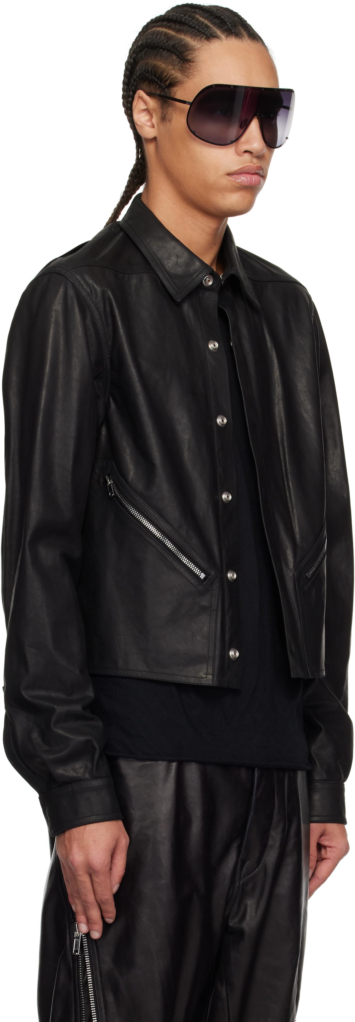 Rick Owens Hollywood Tour Alice Leather Jacket in Black for Men | Lyst