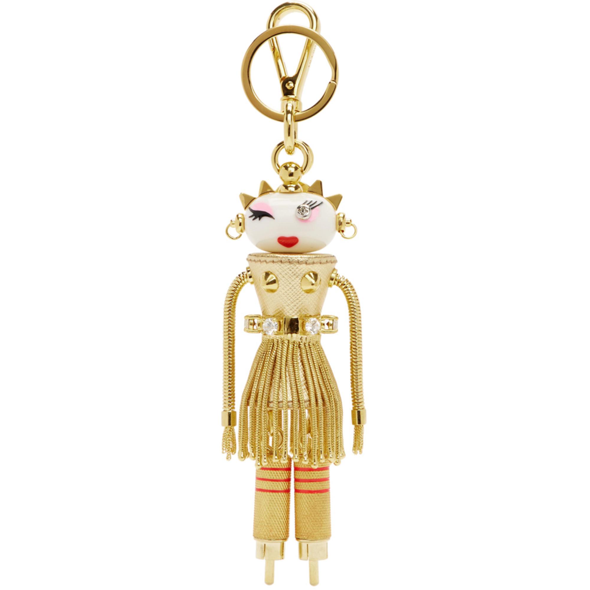 robot keychain prada