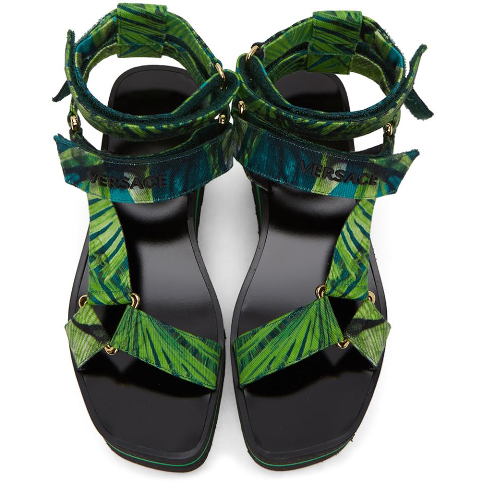 versace jungle print sandals