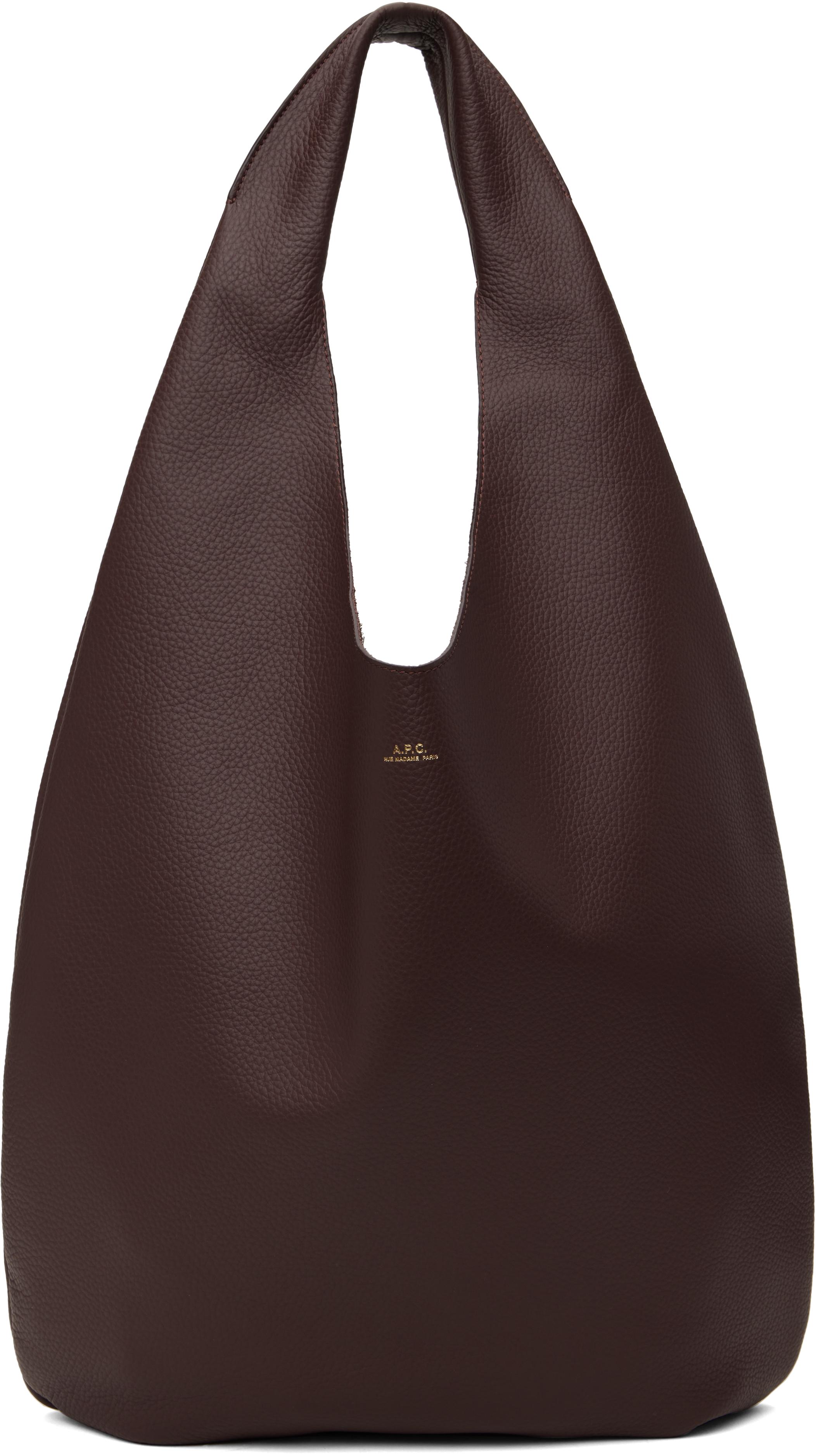 A.P.C. Burgundy 'Le Neige' Bag in Brown | Lyst UK