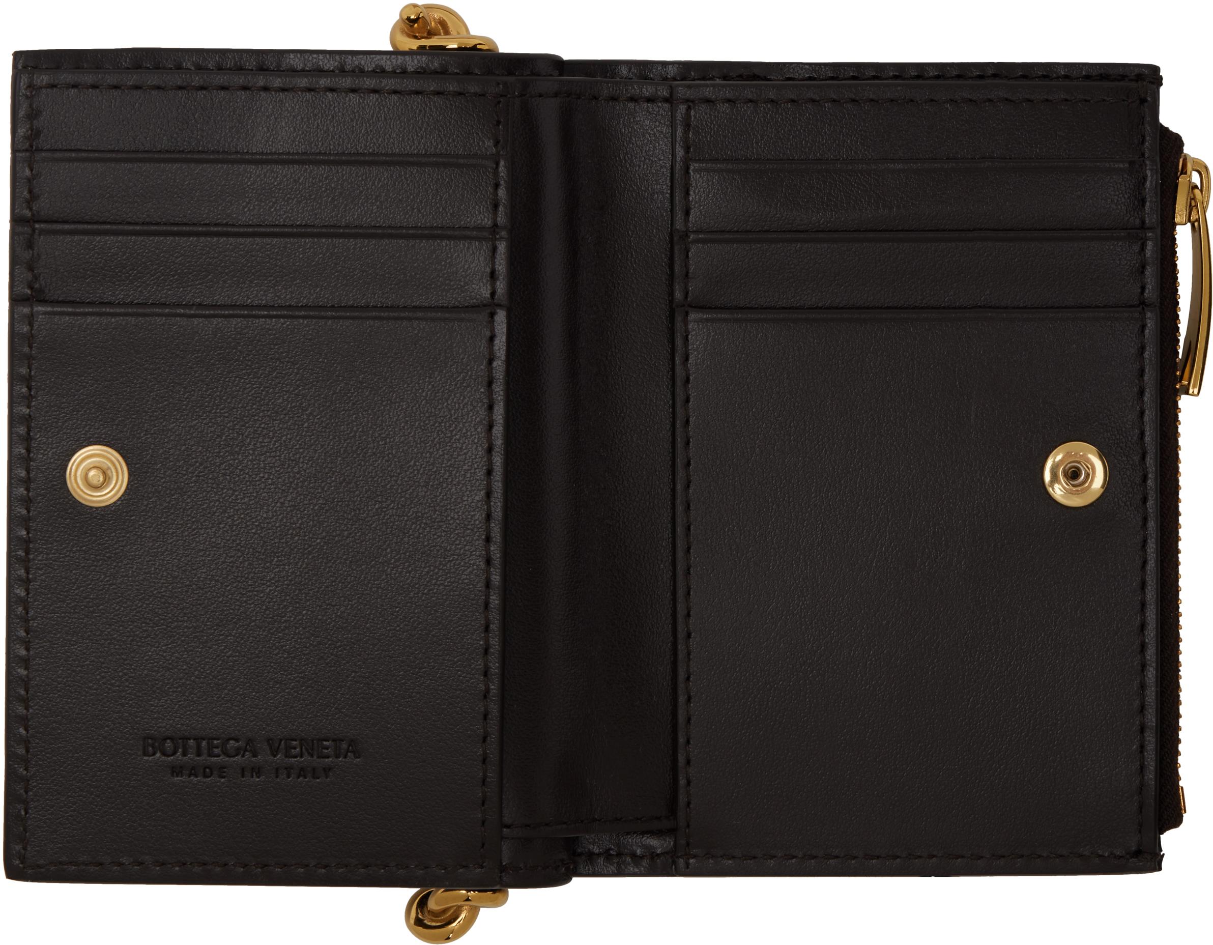 Bottega Veneta ブラウン スモール Solstice 二つ折り財布 ブラック | Lyst