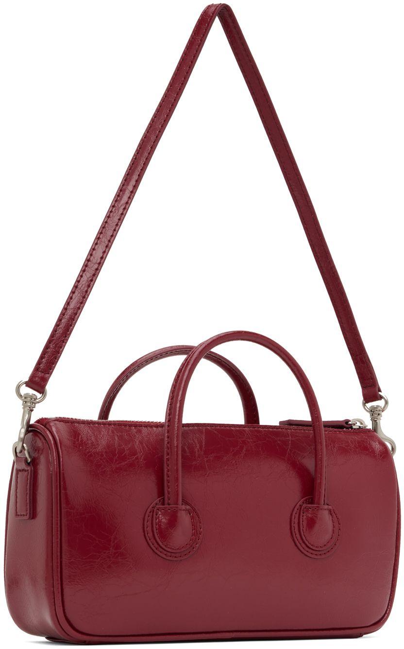 Marge Sherwood | Women Small Zipper Metallic Leather Bag Silver Crinkle Unique
