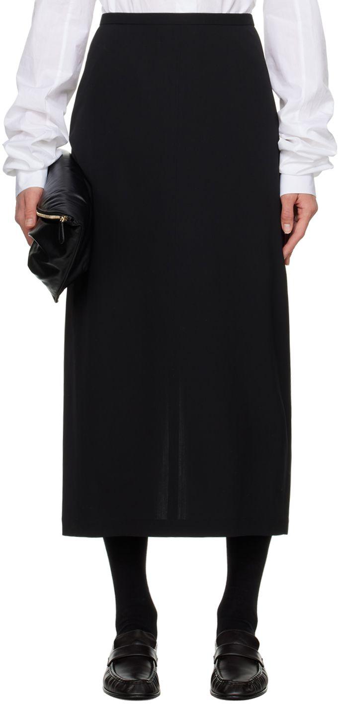 The Row Matias Midi Skirt in Black | Lyst