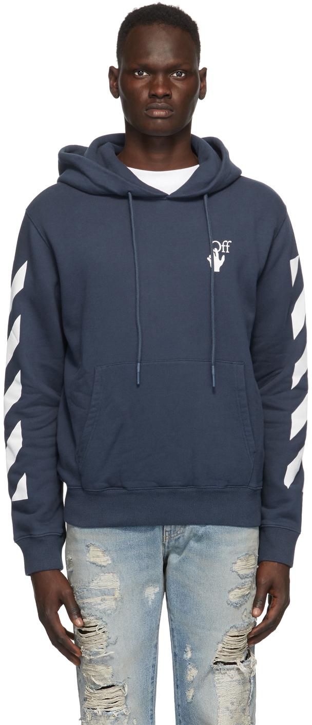 blue off white sweatshirt