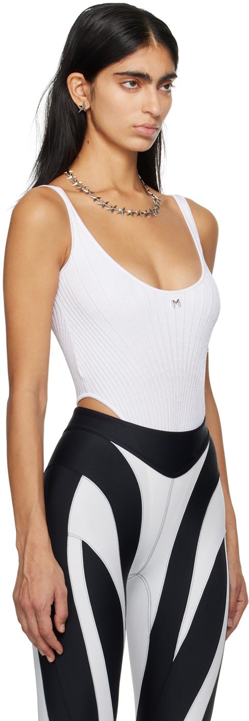【関税込み】Mugler ベージュ Spiral ボディスーツ Mugler ホワイト Spiral ボディスーツ ブラック | Lyst