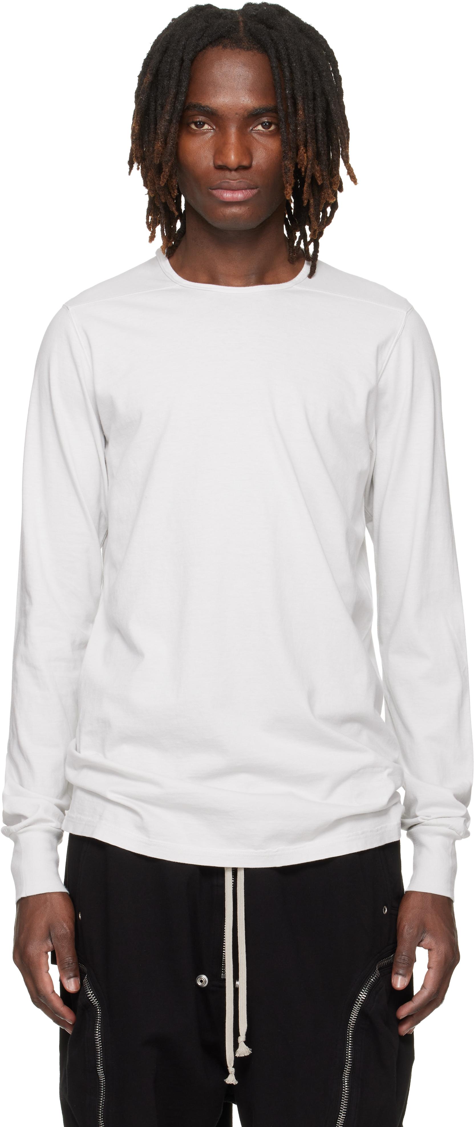 RICK OWENS BASIC SL T MILK S Rick Owens Basic Long Sleeve T-Shirt
