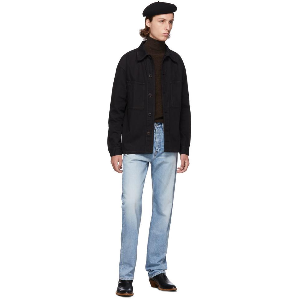 Lemaire Black Denim Overshirt Jacket for Men | Lyst Canada