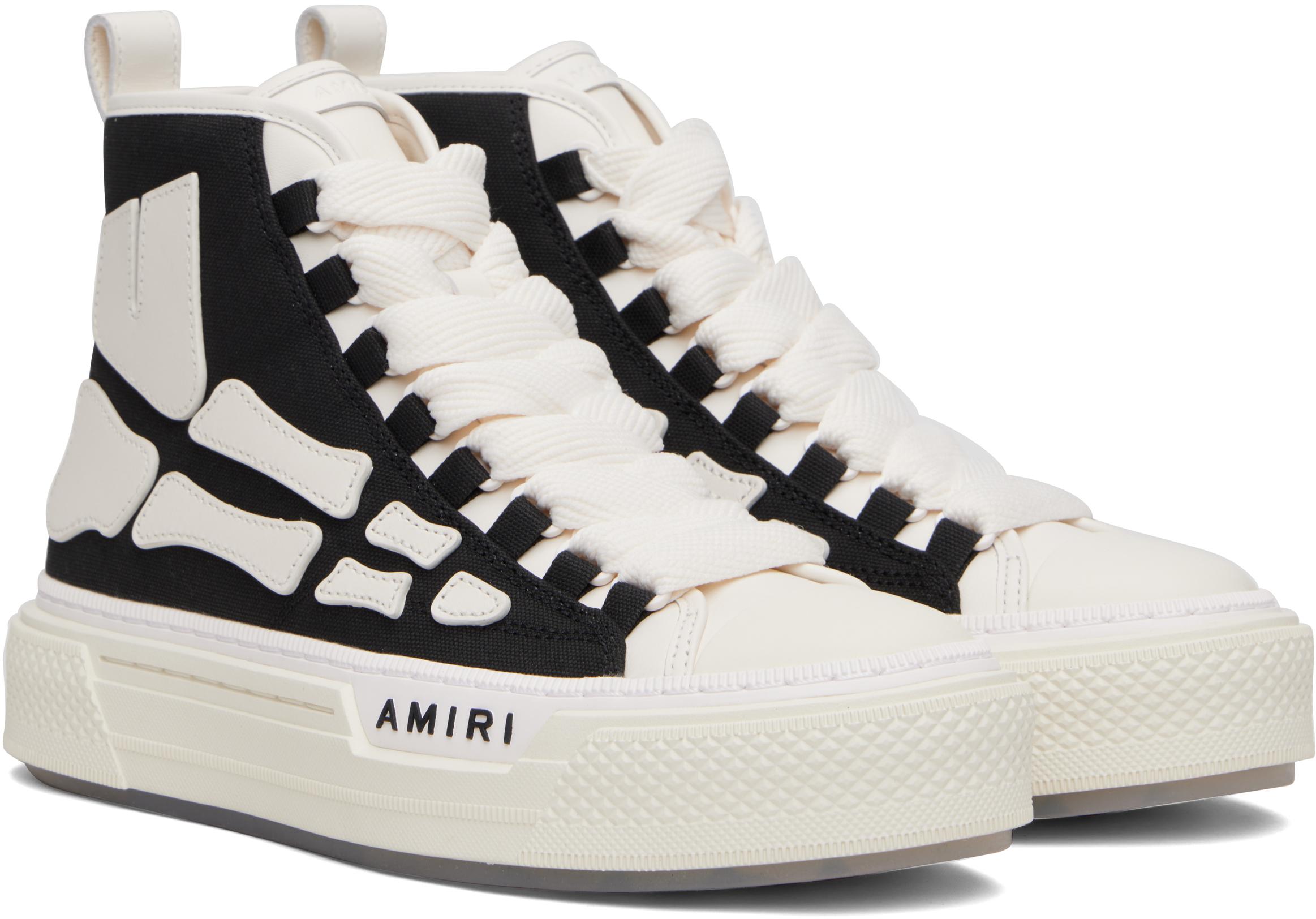 送料関税込み AMIRI SKEL COURT ハイカットスニーカー AMIRI Skel ハイカット スニーカー | ブラック | FARFETCH JP