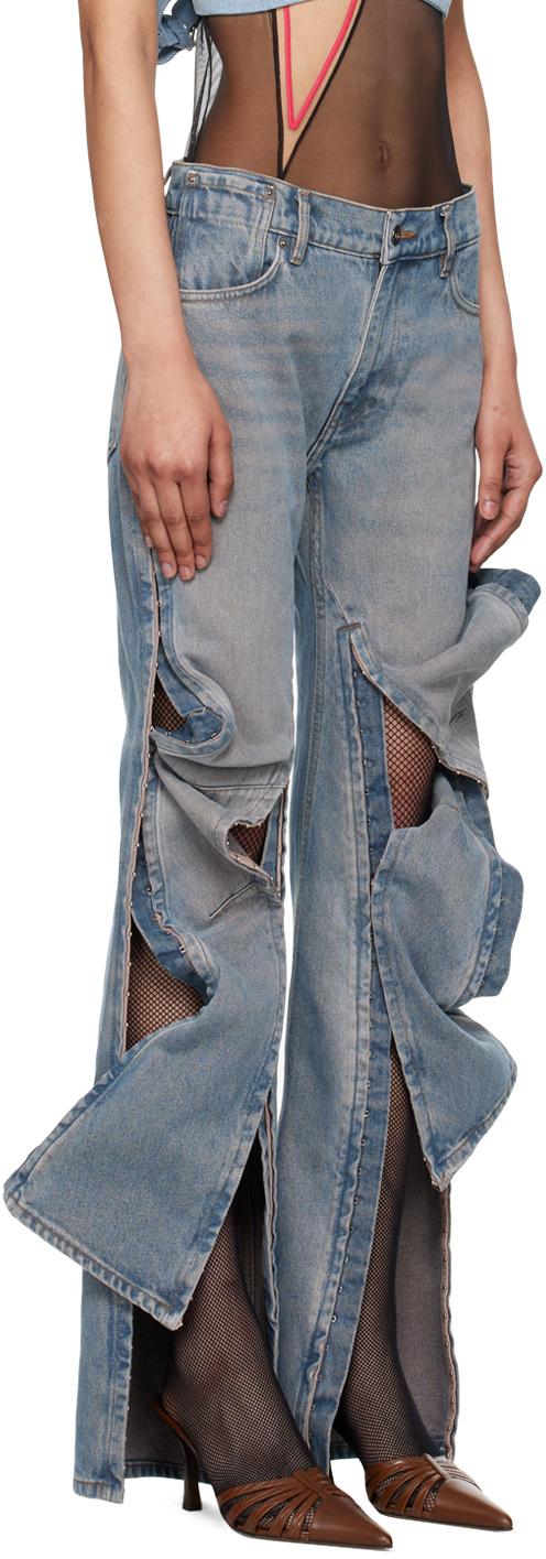 デニム・ジーパン Y PROJECT 'Evergreen Hook and Eye' jeans Y. Project Hook-Eye Jeans in Blue | Lyst Canada