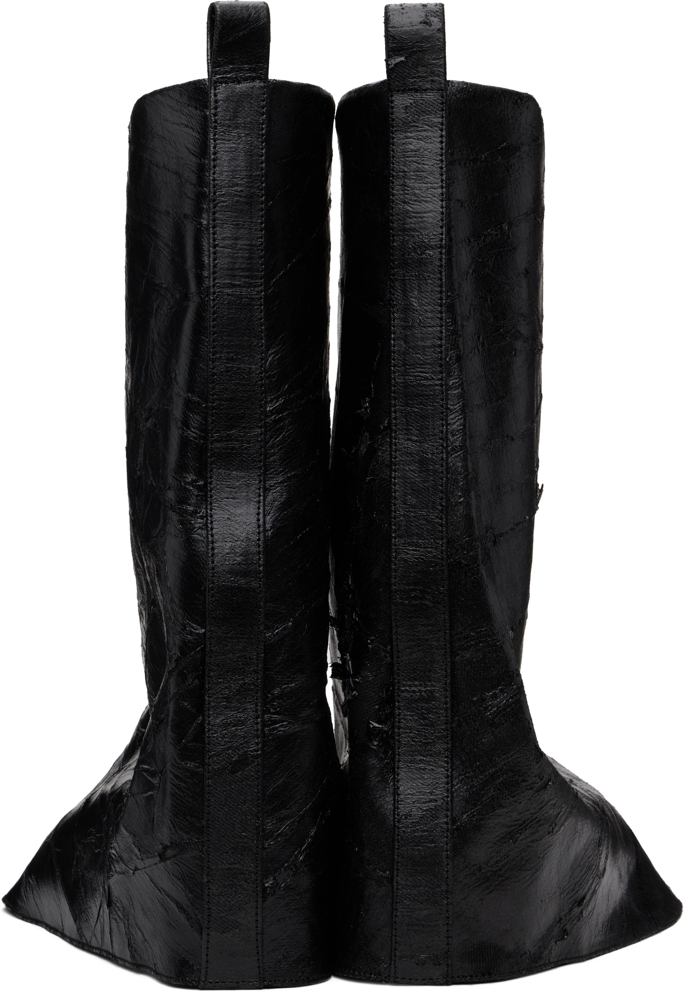 【正規品】Rick Owens ブラック Porterville チェルシーブーツ Black Porterville LP Boots by Rick Owens on Sale