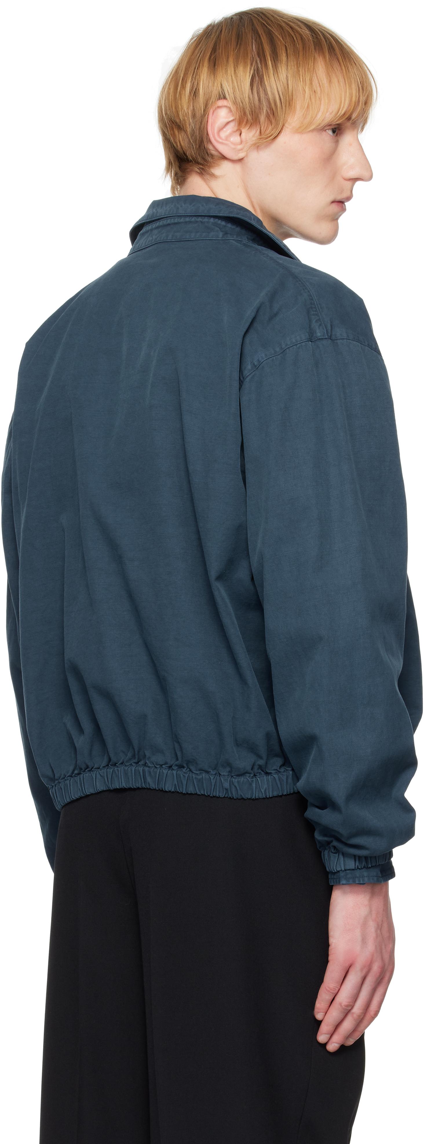 AURALEE Product Dyed Finx Gabardine Swing Jacket in Blue for