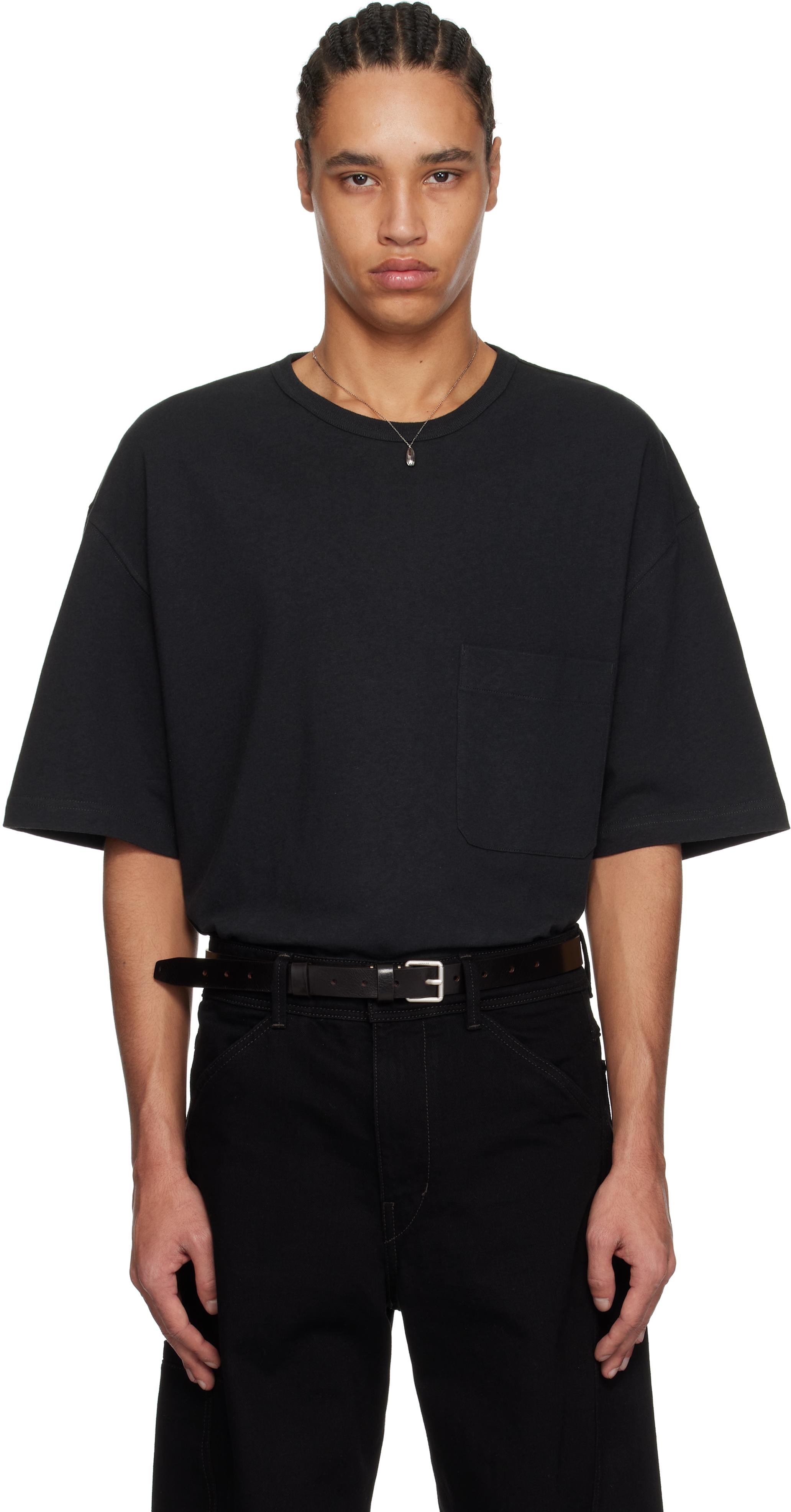 メンズ Lemaire ブラック ボクシー 半袖Tシャツ ブラック | Lyst
