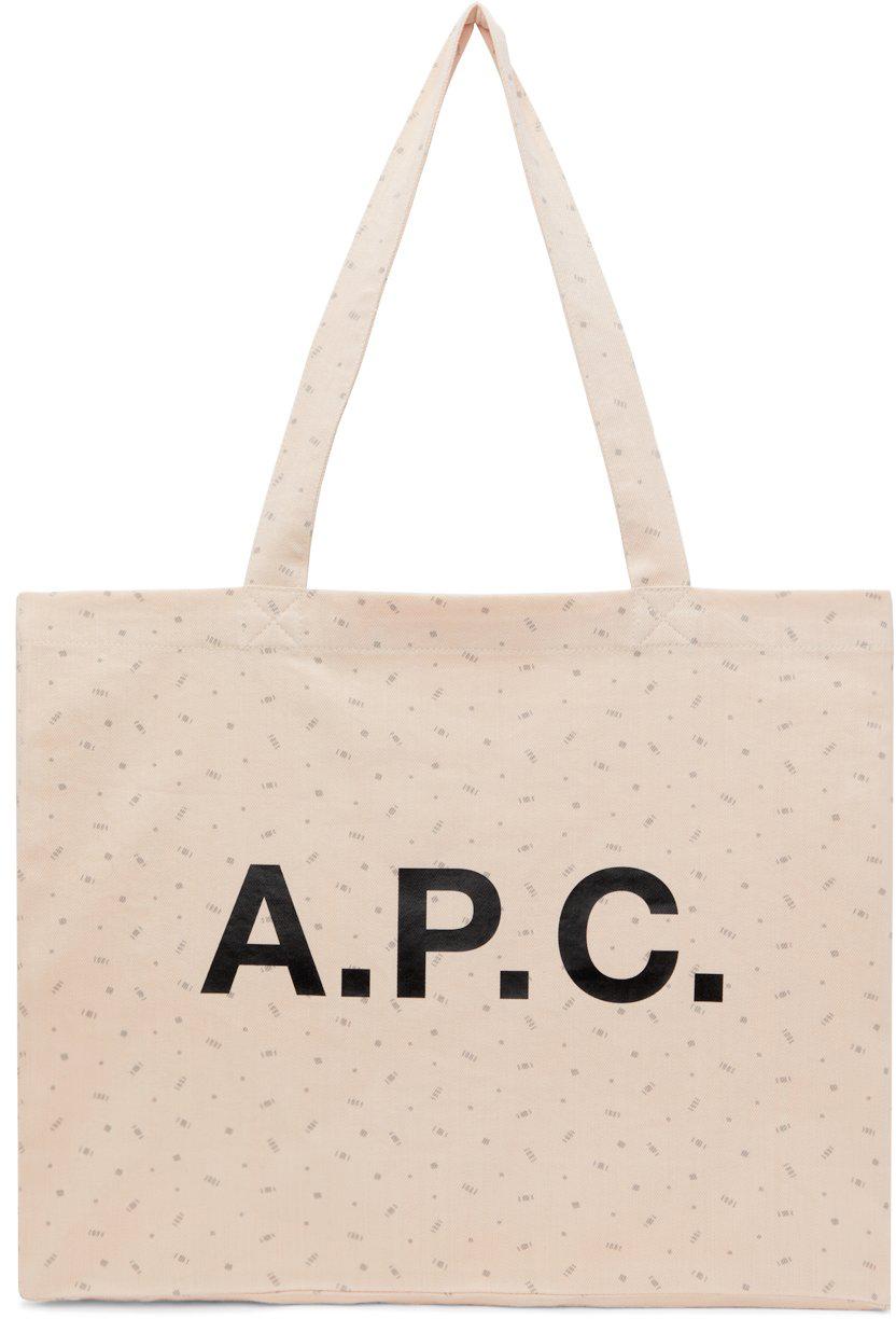A.P.C. Cotton Diane Shopping Tote in Pink - Lyst