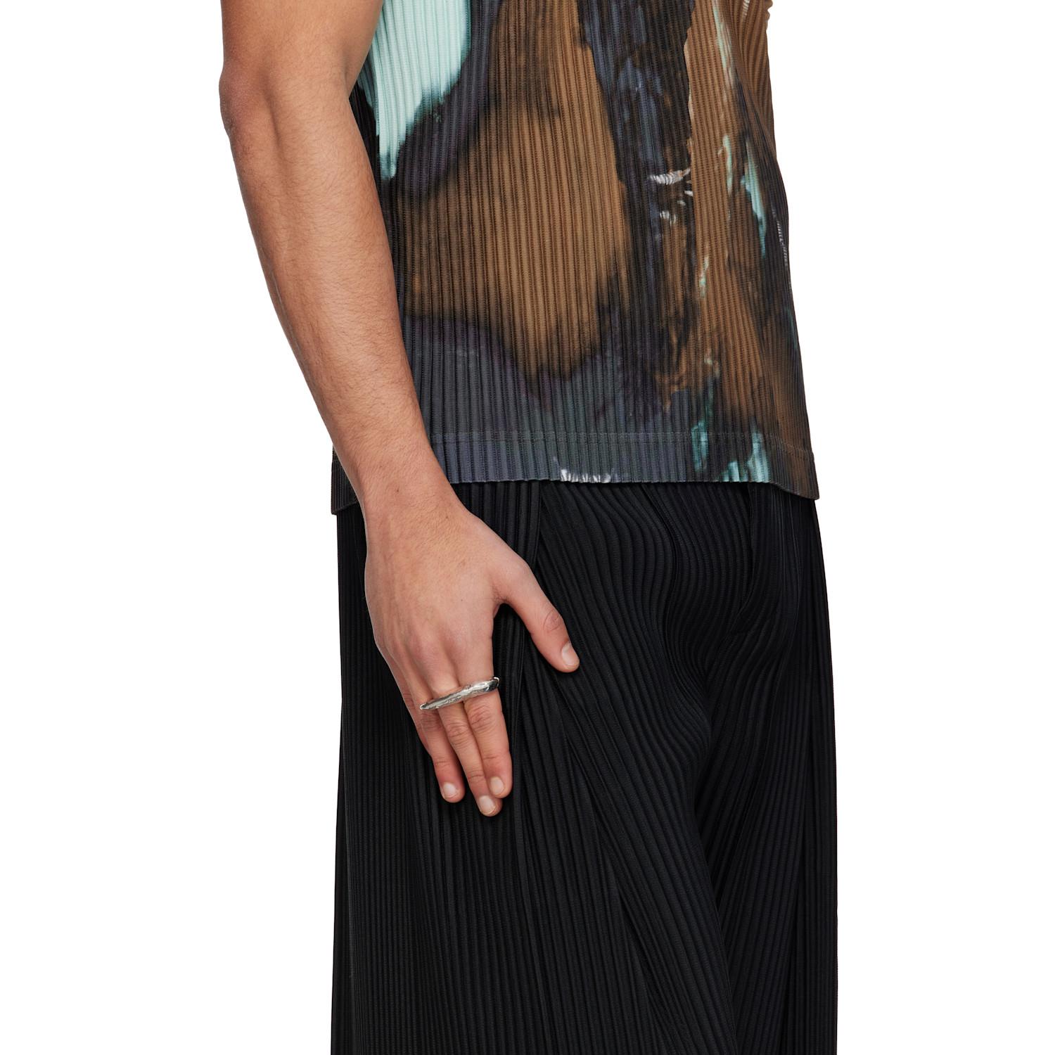 Homme Plissé Issey Miyake Cavern Ring in Black for Men | Lyst UK