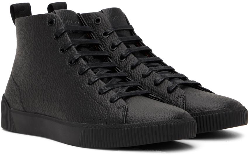 【関税込み】BOSS ブラック Zero Hito ハイカットスニーカー boss-001-Black-Zero-Hito-High-
