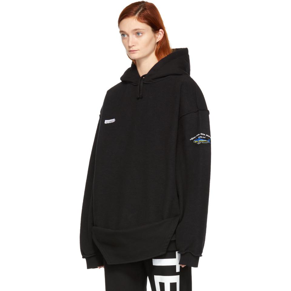 Vetements Inside Out Shark Hoodie Balenciaga Blue Ripped Knitted