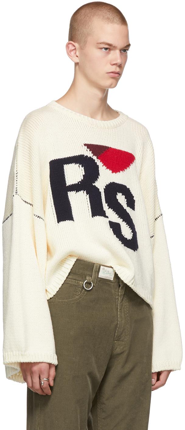 Raf Simons Cropped Rs Sweater in White for Men | Lyst UK