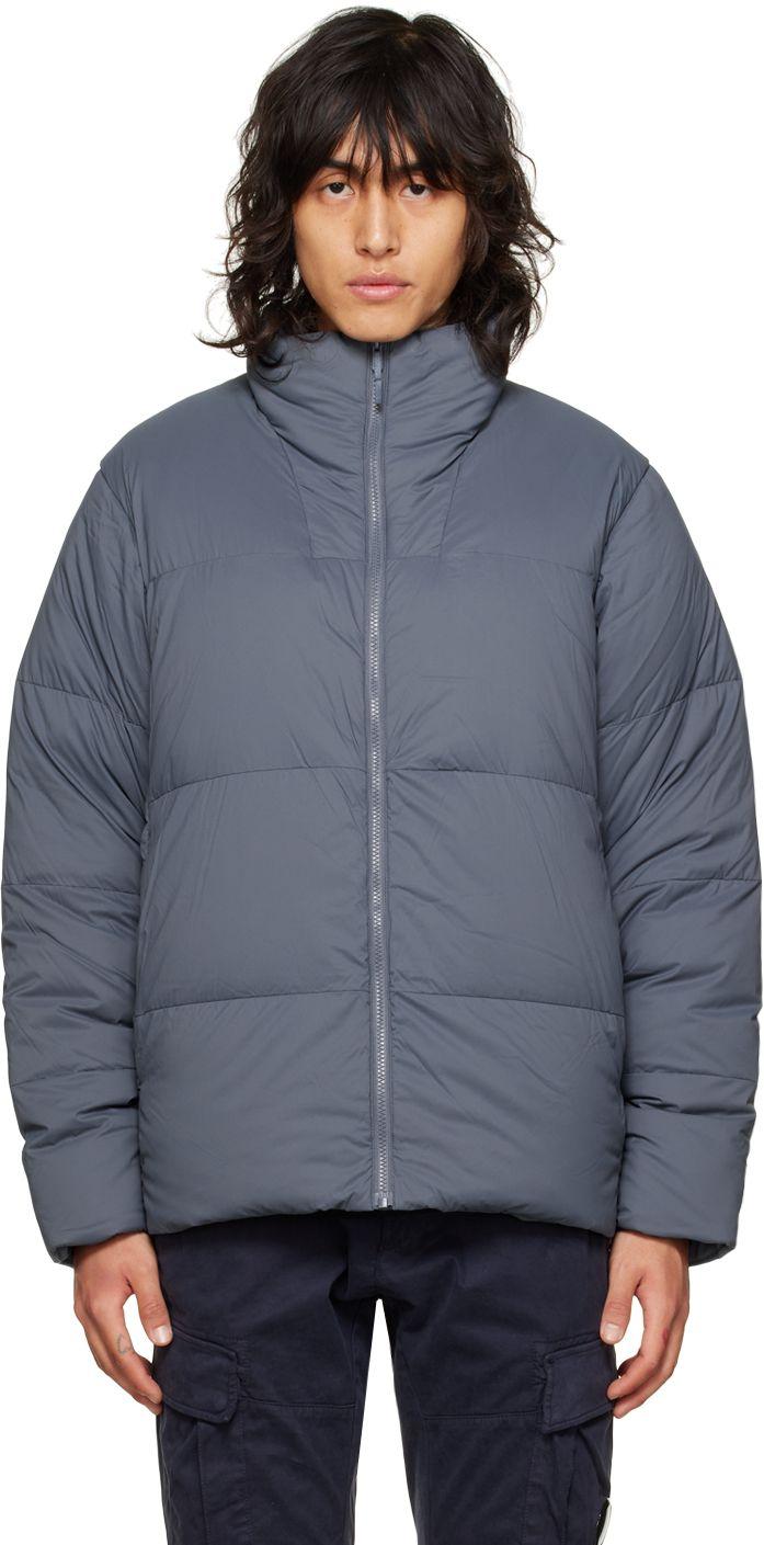 Veilance Gray Conduit Down Jacket in Blue for Men | Lyst