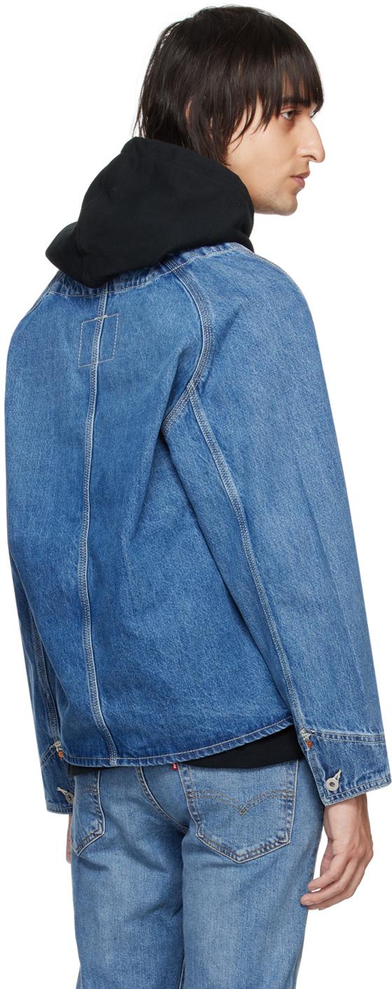 Levi's Blue Union Engineer Denim Cardigan for Men | Lyst