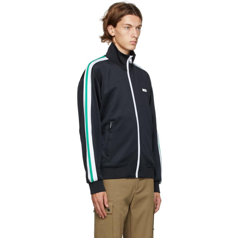 black zip up track jacket