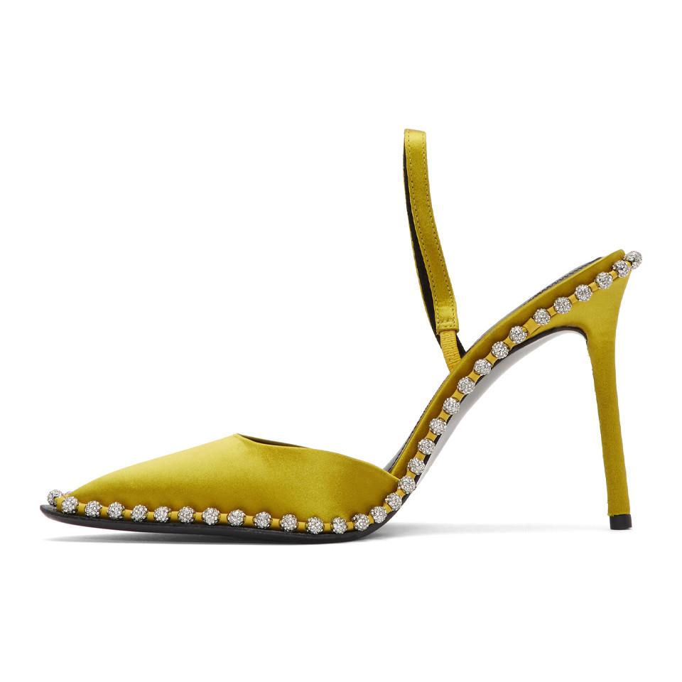 Alexander Wang Yellow Satin Rina 