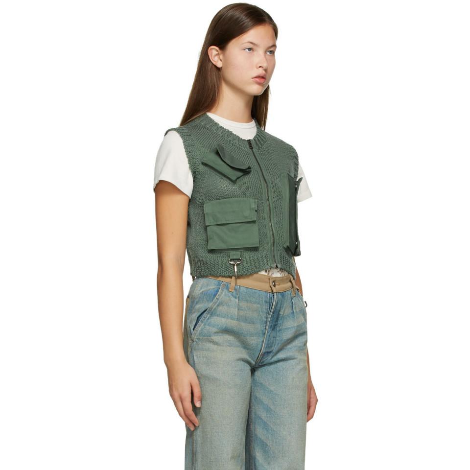 Reese Cooper Green Wool Utility Vest | Lyst