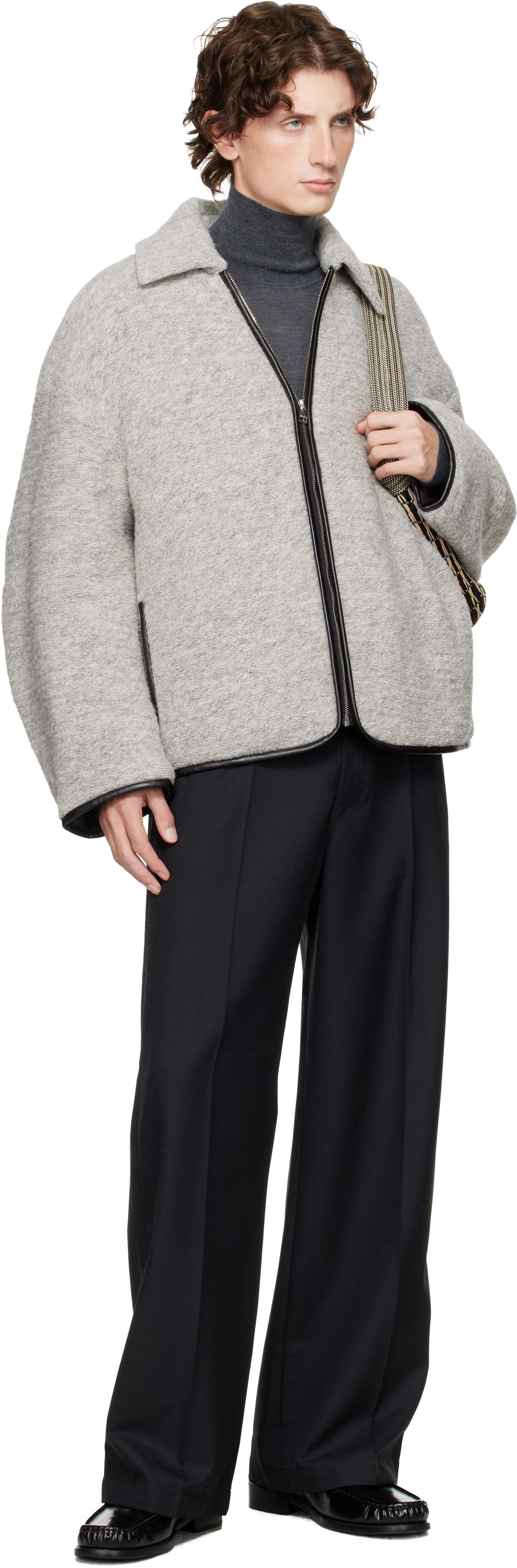 JW Anderson Contrast Trim Casual Jacket in Gray for Men | Lyst