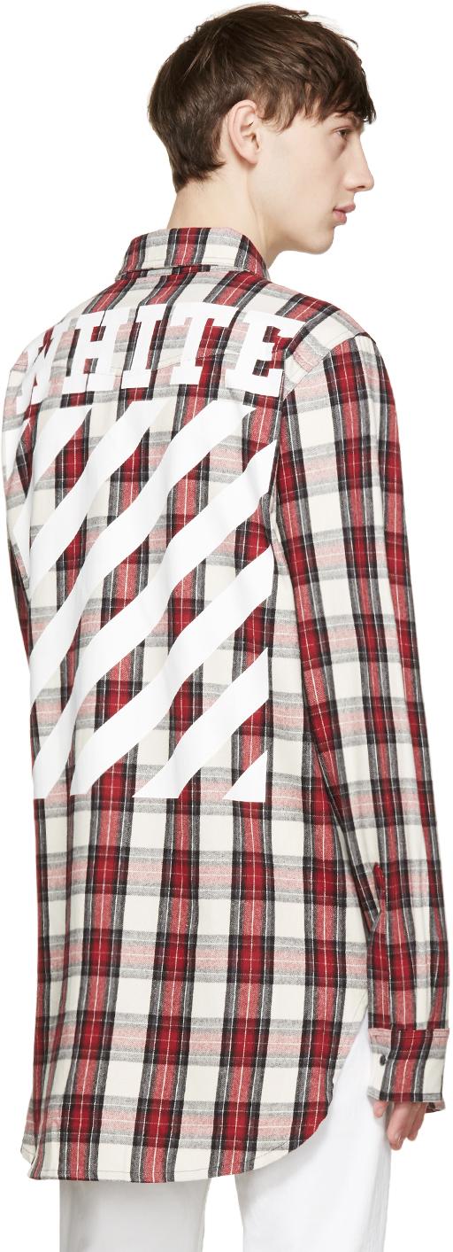 mens off white flannel