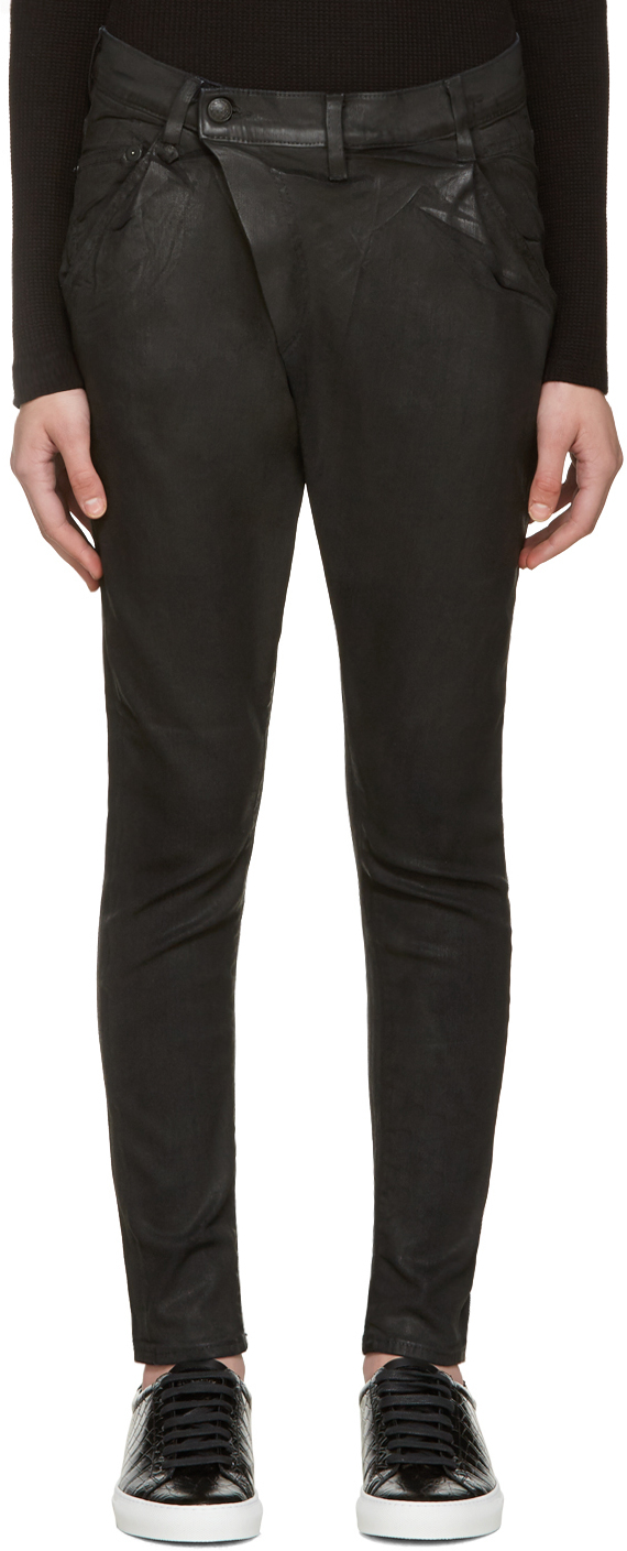 x waxed over r13 jeans Waxed X  Jeans Black Black  Lyst over in R13