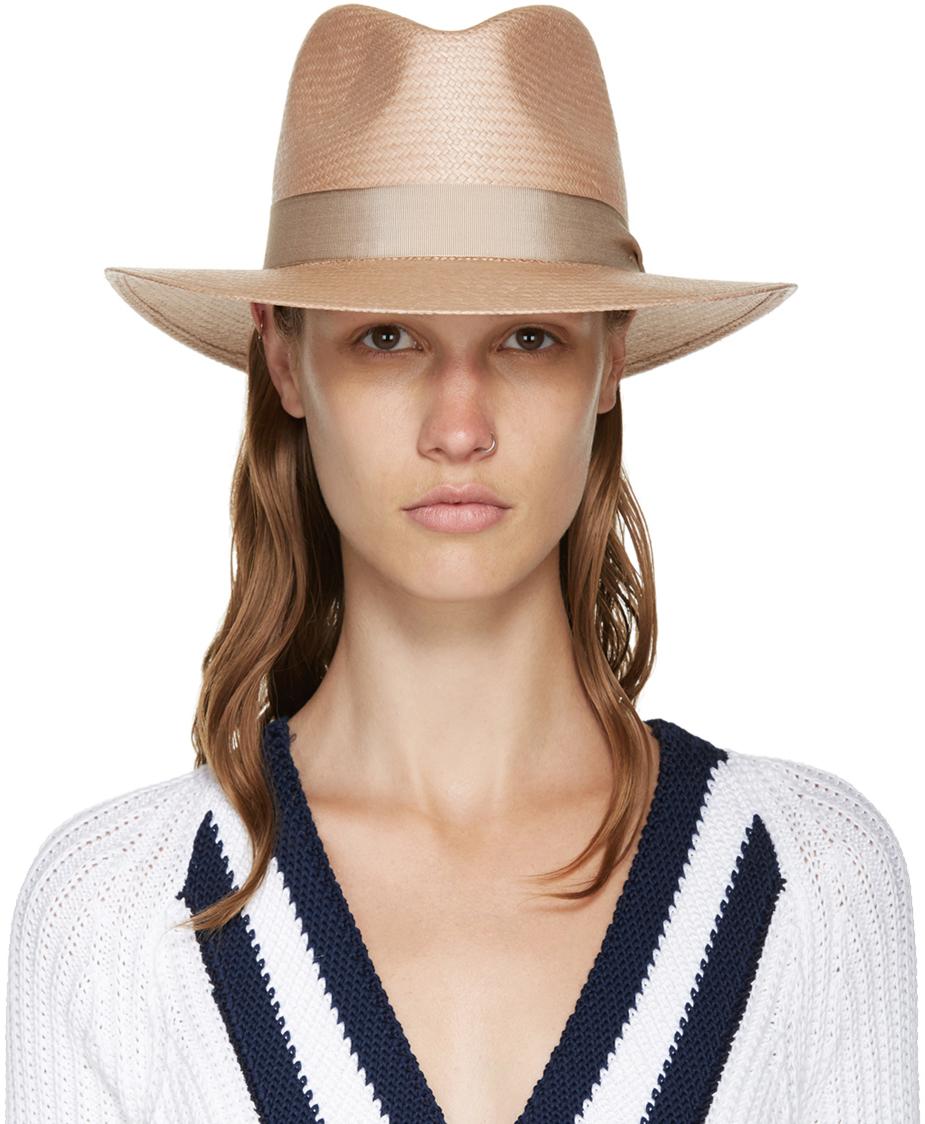 Rag Bone Synthetic Taupe Straw Panama Hat Lyst