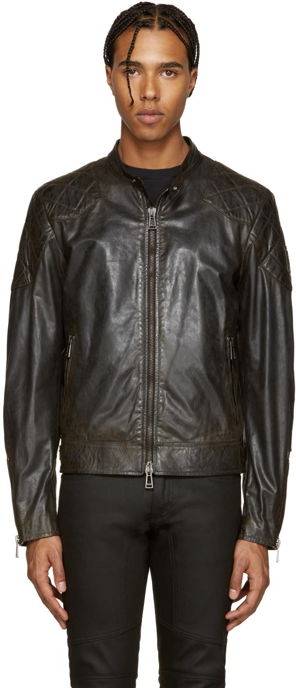 Belstaff Racemaster Leather Jacket in Black for Men | Lyst