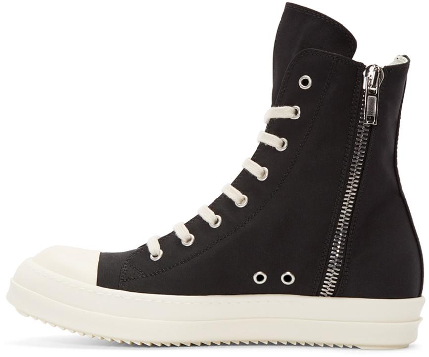 Rick Owens DRKSHDW Black Nylon High-top 
