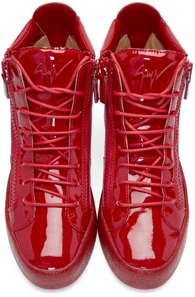 red high top trainers mens