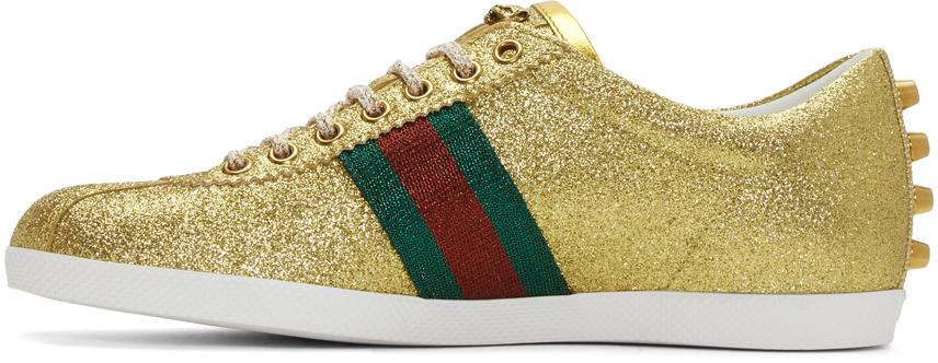 golden gucci shoes