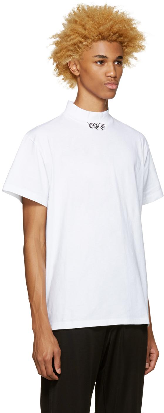 Download Off-White c/o Virgil Abloh Cotton White 'off' Mock Neck T ...