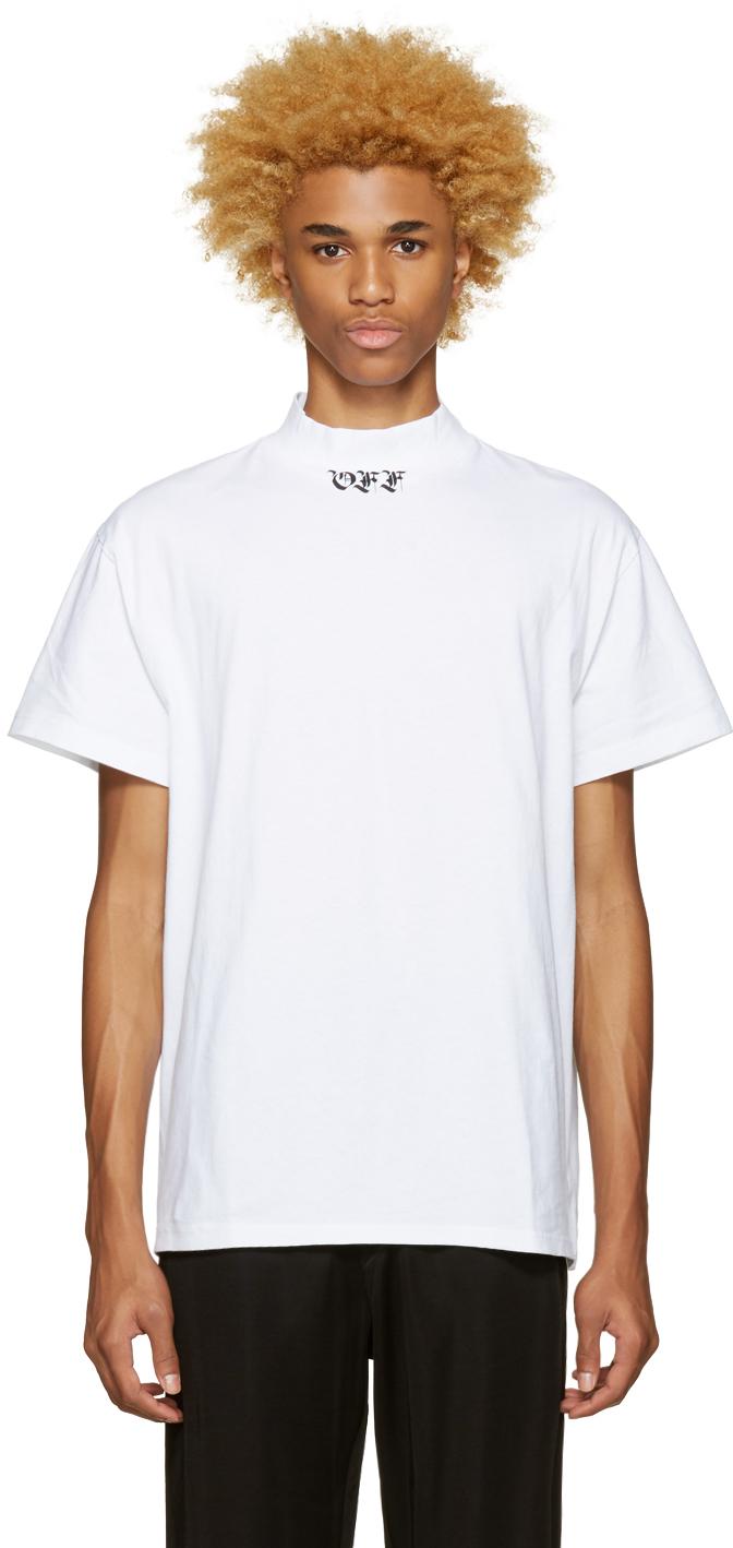 Download Off-White c/o Virgil Abloh Cotton White 'off' Mock Neck T ...