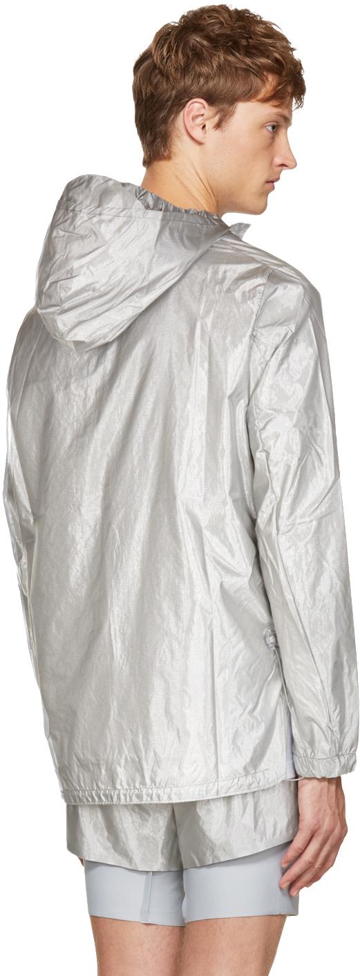 silver windbreaker